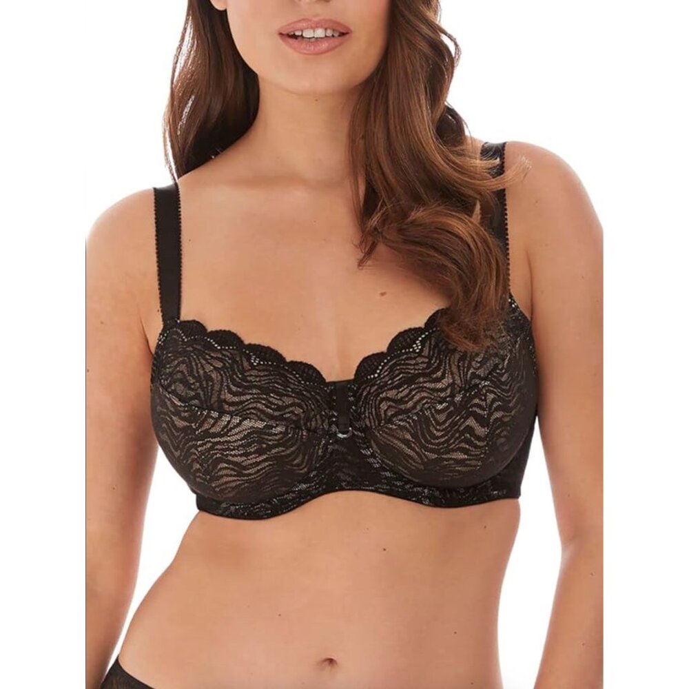 Fantasie Impression Underwire Side Support Bra 36K / 36H Black Ivory
